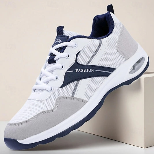 Grey Men Casual Sneakers Fashion and for – White Comfortable
