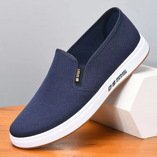 Navy Blue Canvas – Casual Shoes Slip-On Lightweight Men's