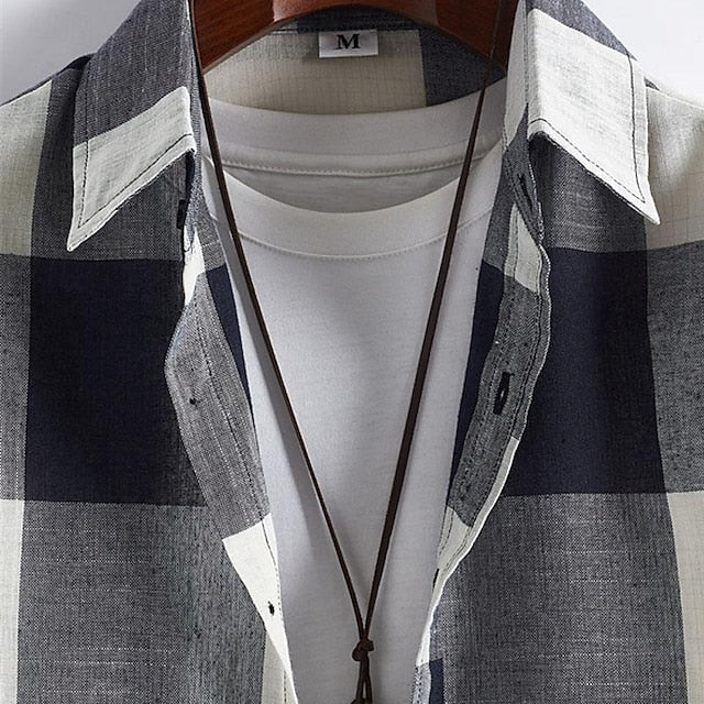 Button Shirt Men's Up Casual Summer Beach