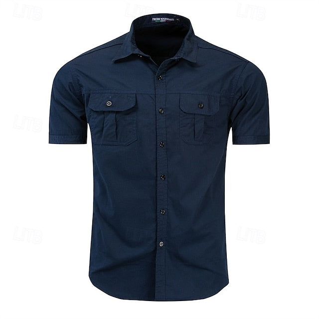 Burgundy Navy Yellow Men's Shirt Flannel Casual