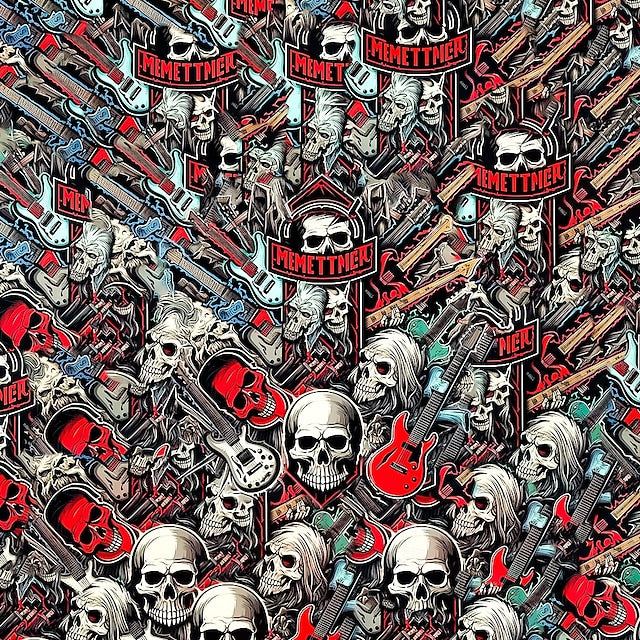 Men's and Skull White Horror with Sneakers Graphic Red