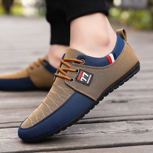 Sneakers – Two-Tone Men's Breathable Casual Knit Nylon