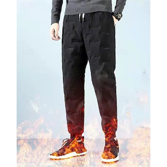Fleece Men's Pants Trousers Sherpa Joggers Sweatpants