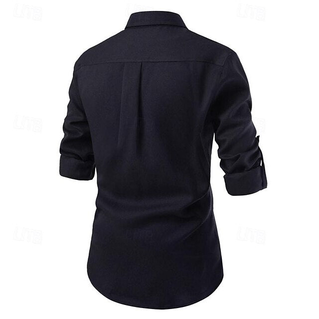 Button Men's Casual Shirt Beach Summer Up