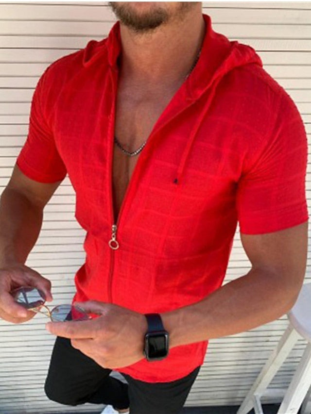 Summer Men's Casual Black Beach Shirt Wear