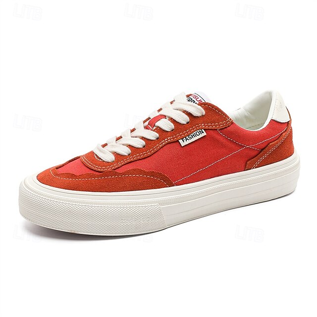 Comfortable Canvas Sneakers Slip Walking Casual Men's Suede