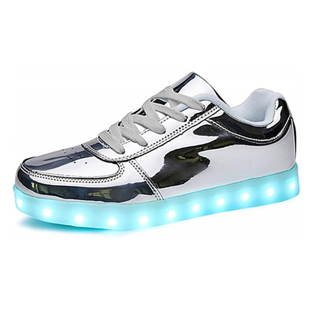 for Up – LED Sneakers USB Gold and Women Light Men