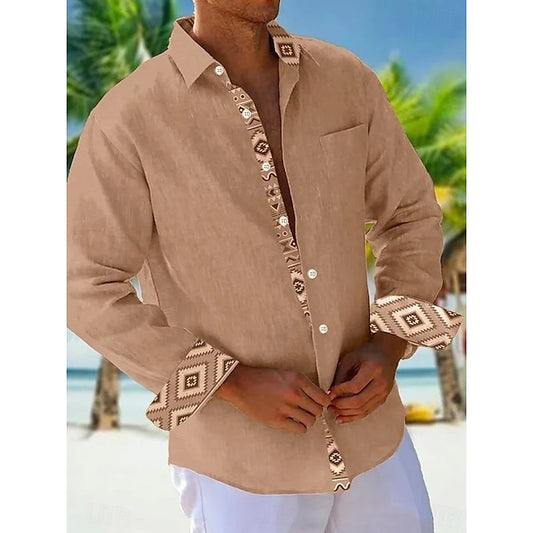 Casual Button Summer Beach Up Men's Shirt