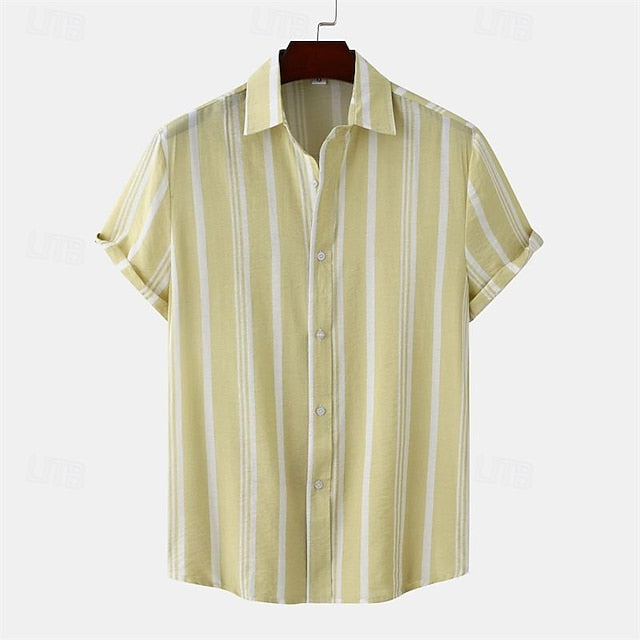 Men's Casual Beach Up Button Summer Shirt