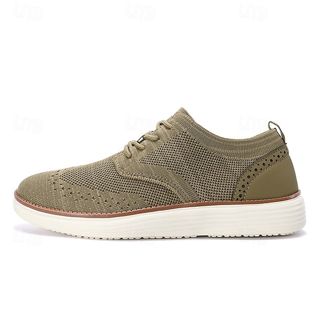 Lace-Up - Sneakers Men's Breathable Brogue Knit Casual