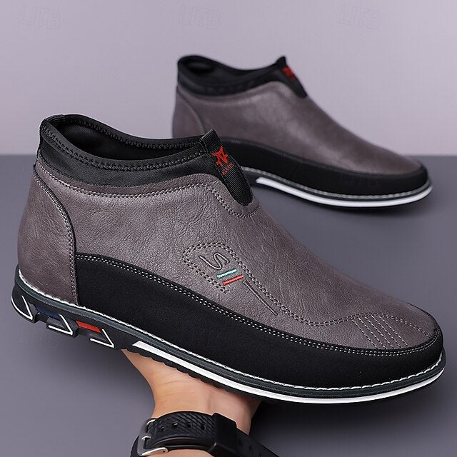 Loafers Suede Driving Men's Slip-On with Flexible Shoes: