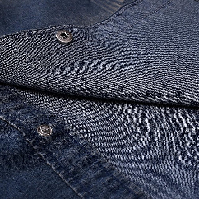 Button Shirt Chambray Summer Men's Jeans