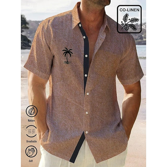 Casual Aloha Shirt Men's Summer Minimalist