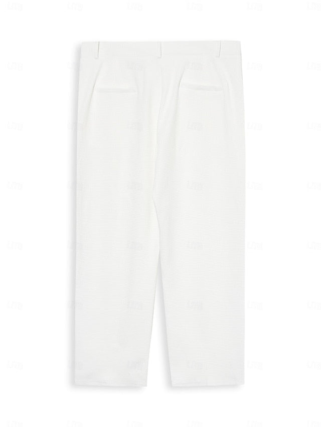 Slacks Pants Trousers Pants Dress Pants Men's Suit Waffle