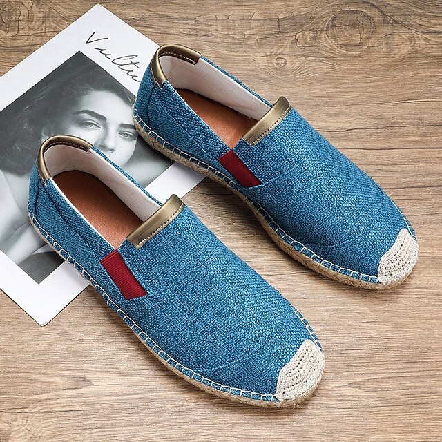 with Red Sole - Espadrille Men's Shoes Jute Slip-On