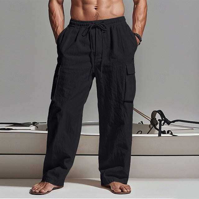 Pants Cargo Trousers Pants Summer Gauze Men's Beach Pants