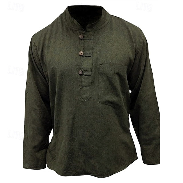 Beach Summer Casual Shirt Men's Up Button