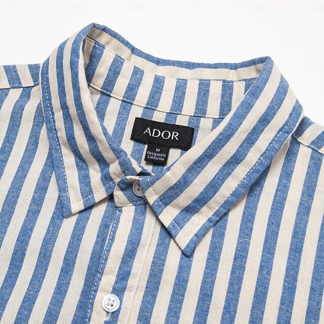 Dark Work Men's Navy Button Shirt Up Casual
