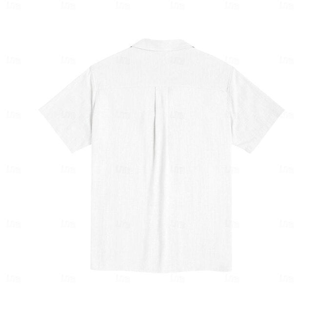 Men's Hawaiian Linen Summer Shirt Beach