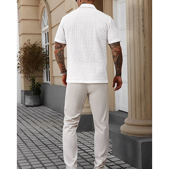 Men's Beach Up Summer Casual Button Shirt