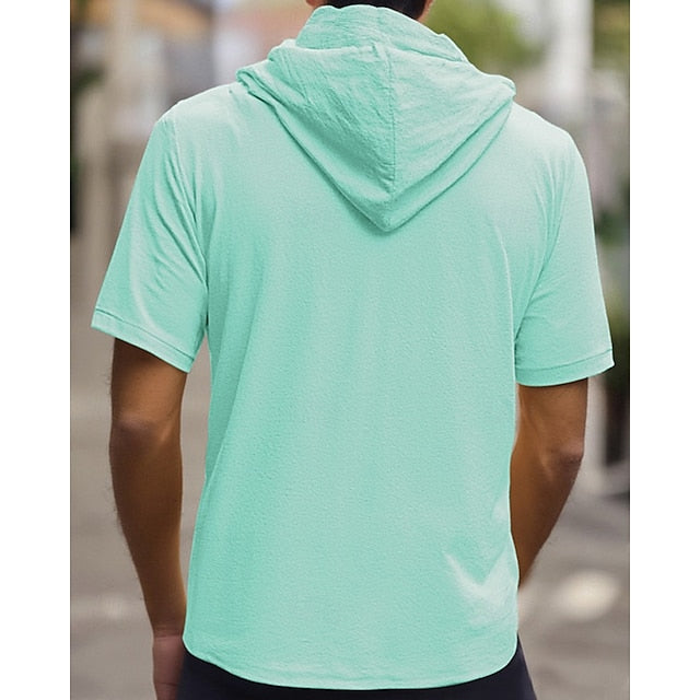 Up Shirt Men's Casual Linen Plain Button