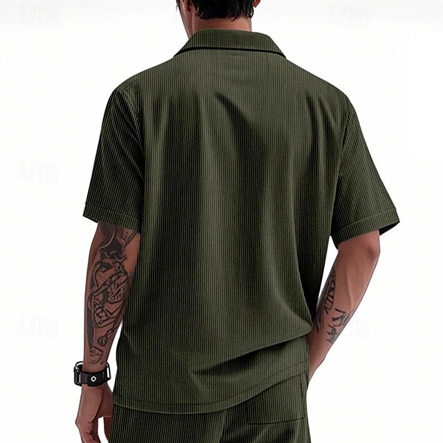 Men's Button Beach Casual Summer Up Shirt