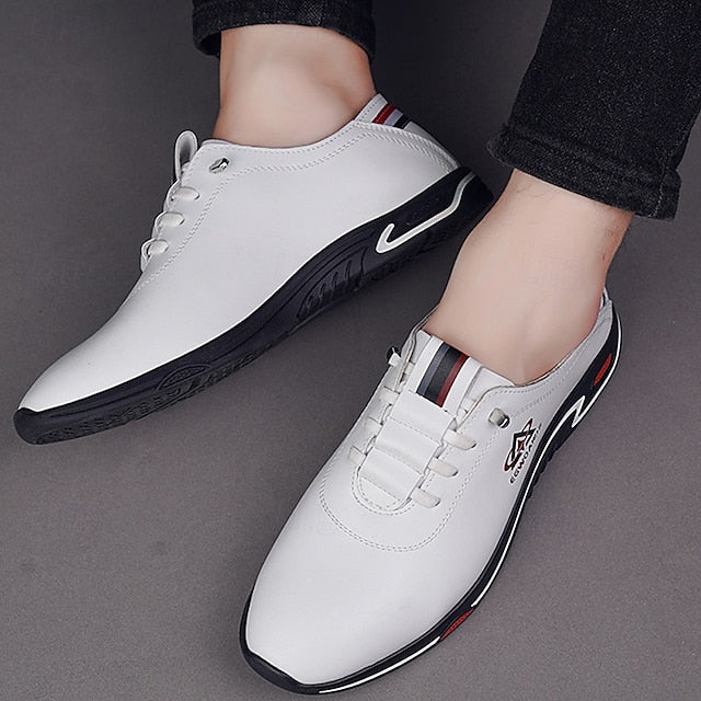 – Men's Slip-On Lightweight Sports White Sneakers