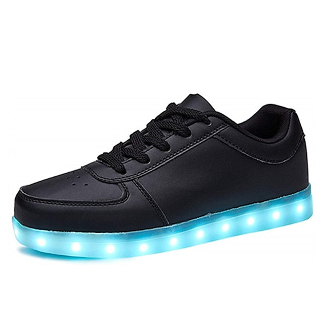 for Up – LED Sneakers USB Gold and Women Light Men