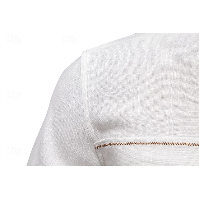 Cotton Shirt Men's Linen Casual