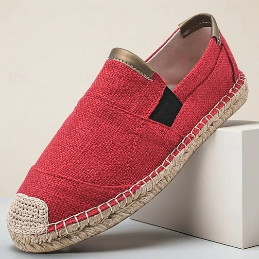 with Red Sole - Espadrille Men's Shoes Jute Slip-On