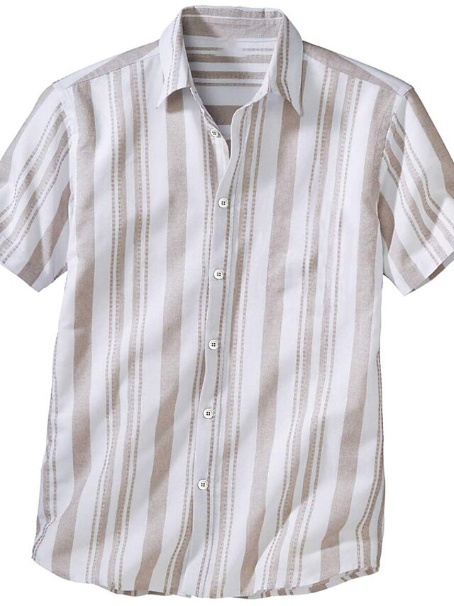 Men's Summer Button Shirt Casual Beach Up