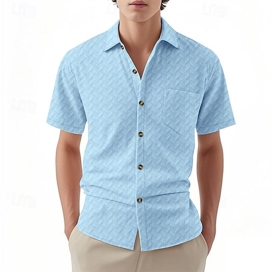 Beach Button Up Men's Casual Summer Shirt
