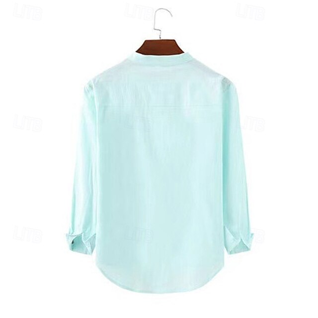 Shirt Beach Summer Casual Popover Men's