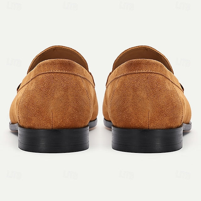 Leather Slip-On Penny Classic Men's Loafers – Tan Suede
