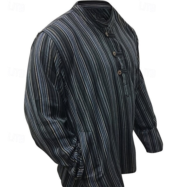 Summer Casual Beach Shirt Men's Popover