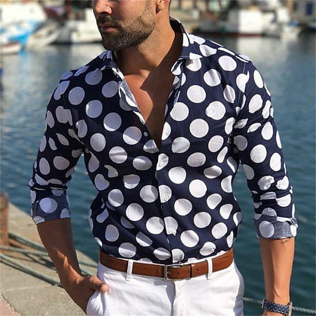 Button Men's Up Hawaiian Summer Shirt