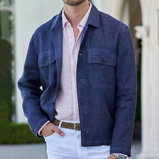 Shirt Up Men's Button Blue Dark Long Casual