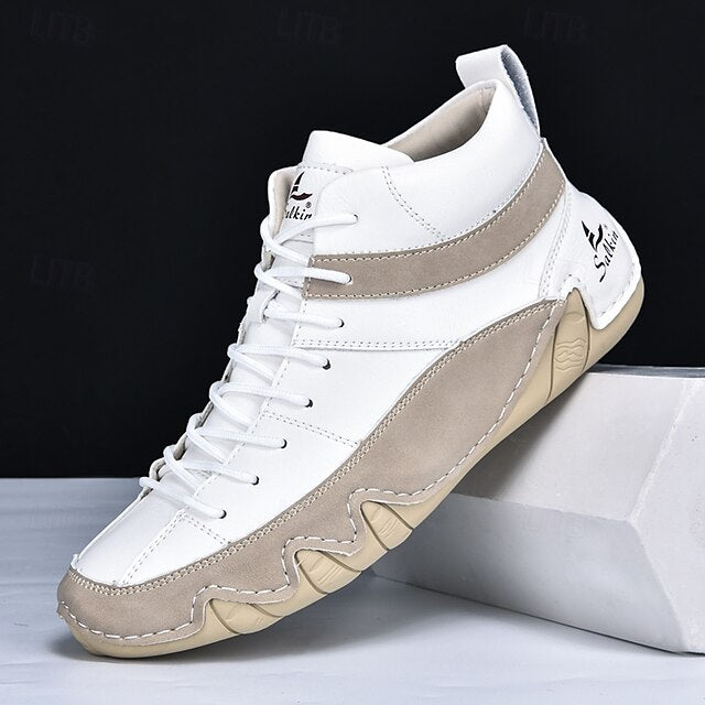 Casual High-Top Lightweight Men's Sneakers Lace-Up –