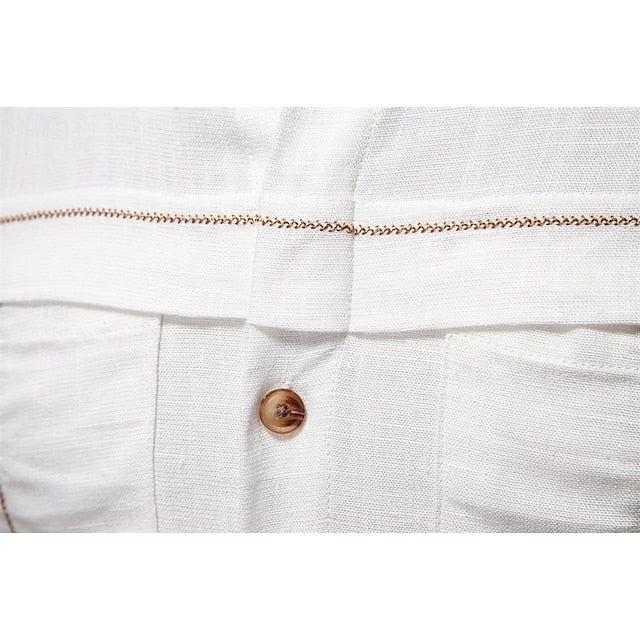 Cotton Shirt Men's Linen Casual
