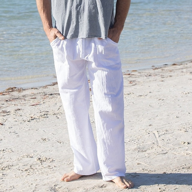 Beach Summer Baggy Trousers Linen Men's Pants