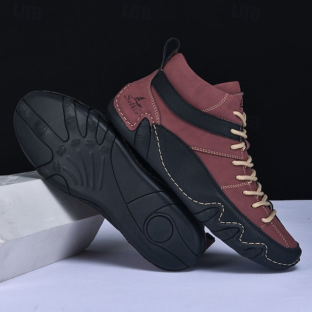 Casual High-Top Lightweight Men's Sneakers Lace-Up –