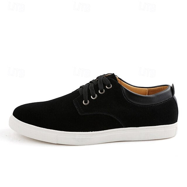 Brown Low-Top Men's Casual Suede Retro Lace-Up – Sneakers