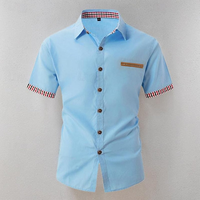 Shirt Men's Summer Casual Button Beach Up