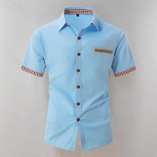 Shirt Men's Summer Casual Button Beach Up