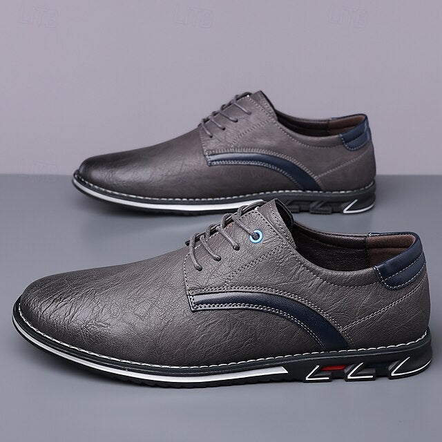 Shoes Everyday Men's Casual – Brown Lace-Up Comfortable