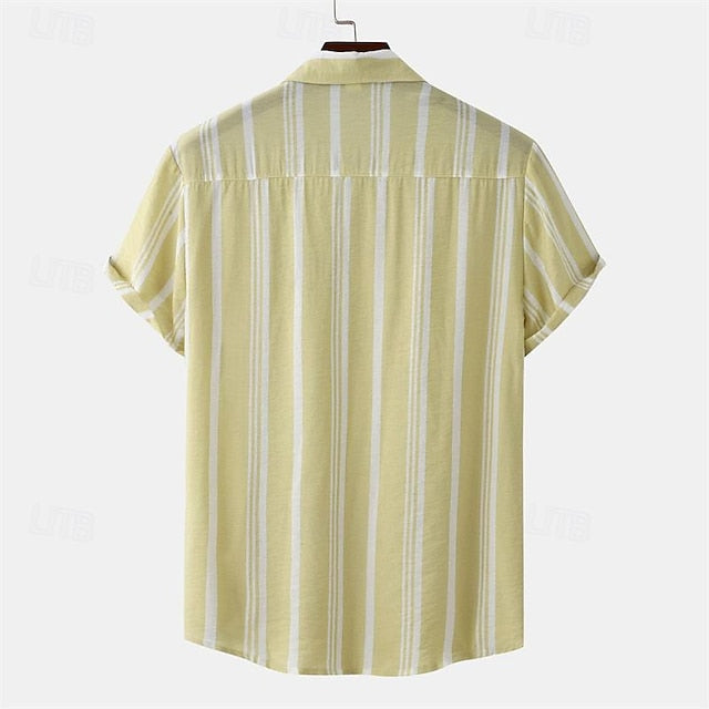 Men's Casual Beach Up Button Summer Shirt