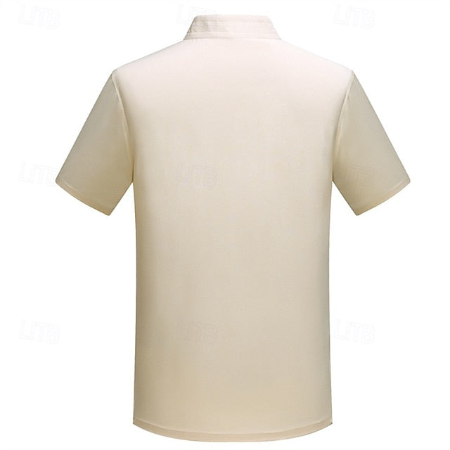 Up Shirt Button Summer Men's Beach Casual