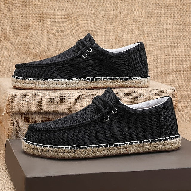 with Men's Rope – Beige Detail Loafers Casual Espadrille