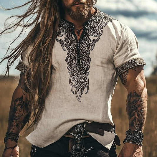 Shirt Top V Sleeve Short T Tee Men's