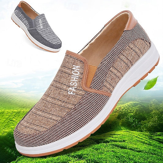 Canvas Slip-On – Loafers Men's Lightweight Breathable